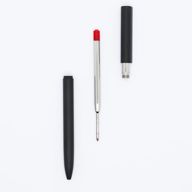 DunBong Red Ink Refill Pack of 5, Replaceable Ballpoint Pen Refills, Medium Point Metal Refill (Red) - Image 5